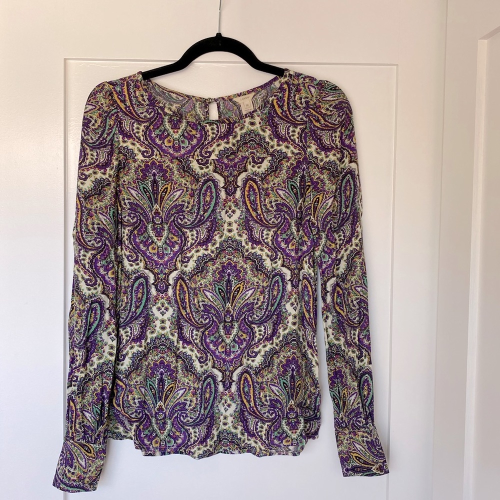 J.CREW Long sleeve Paisley shirt